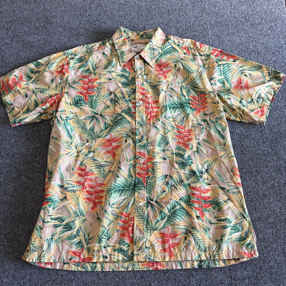 Cooke Street Honolulu Mens XL Hawaiian Shirt Cotton  Made in USA